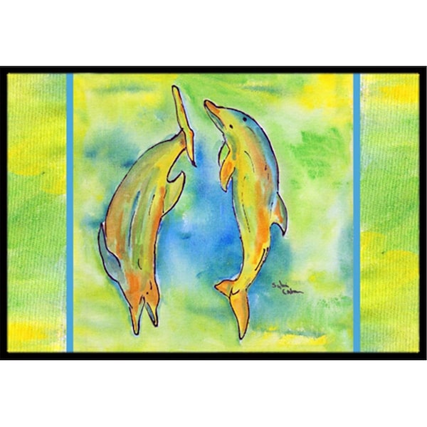Carolines Treasures Dolphin Indoor Or Outdoor Mat - 18 x 27 in. 8380-MAT - main